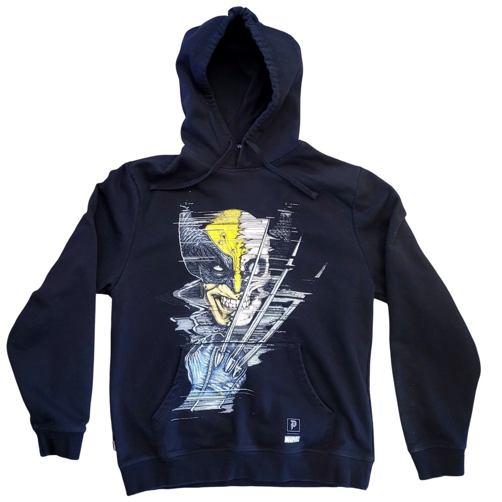 Primitive Marvel Wolverine Distressed Graphic‎ Hoodie Black Men's Size Medium